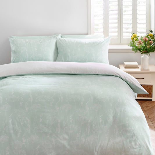 Meadowsweet Floral Green Duvet Set