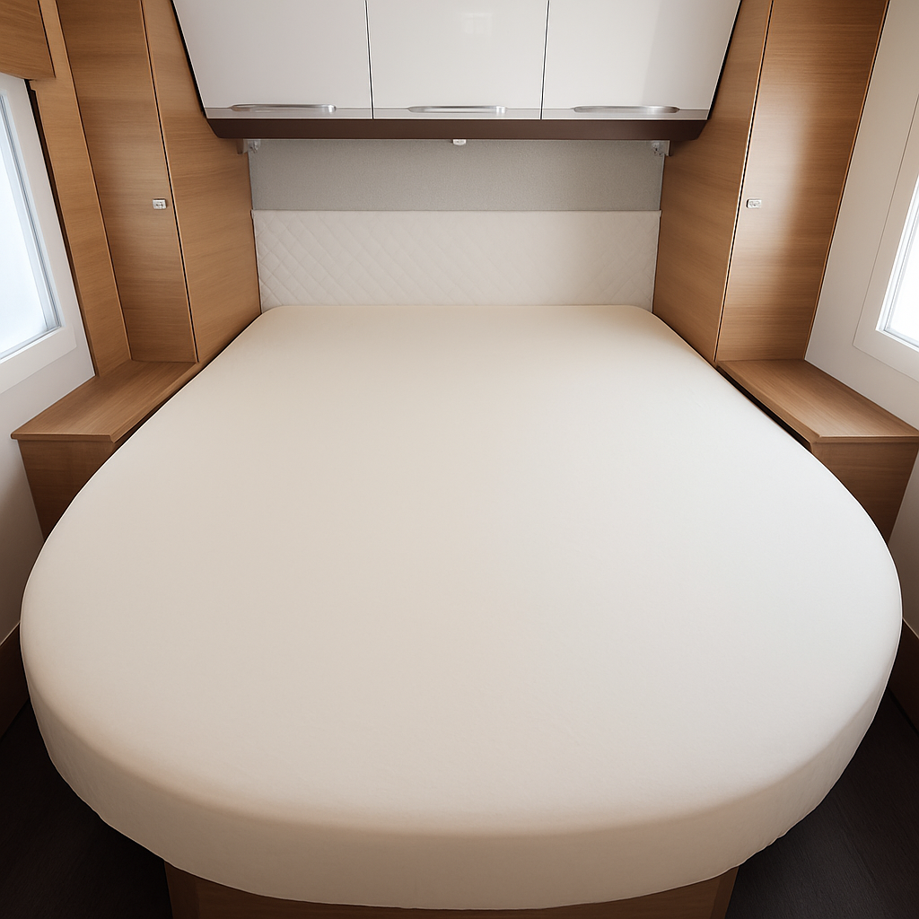 100% Organic Cotton Off-White Island Shaped Fitted Sheet