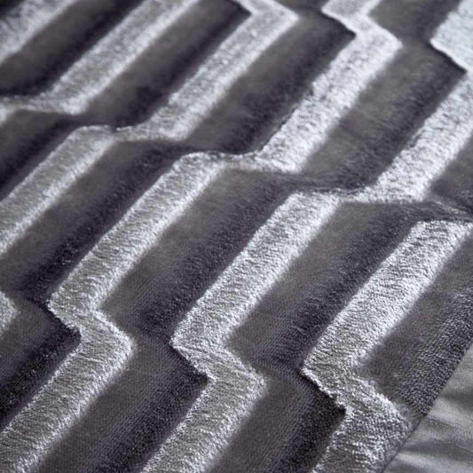 Get the look of luxury with this stunning Art Deco inspired duvet cover set. The geometric velvet textured fabrics add both comfort and softness giving you a great nights sleep.