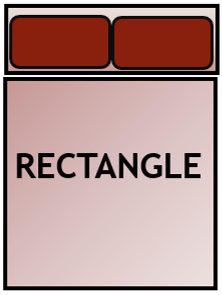 Example of rectangle bed shape.