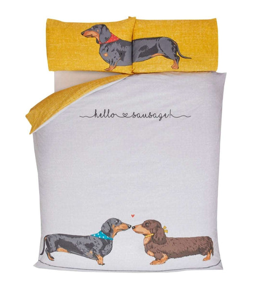 Hello Sausage Double Duvet set