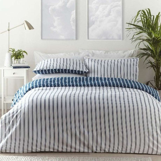 with a statement stripe front and a subtle tone matching stripe reverse.