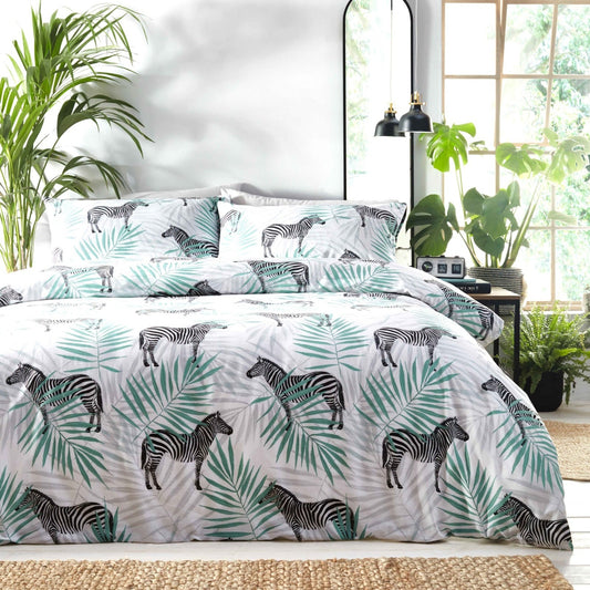 Zebra Print Double Duvet Set