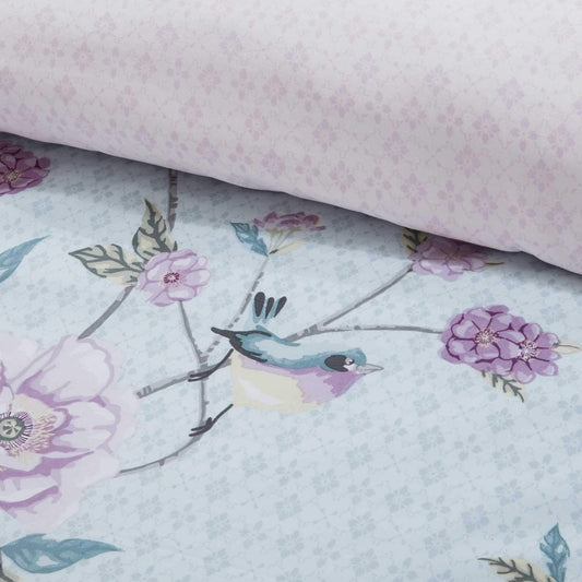 close up bird on duvet cover