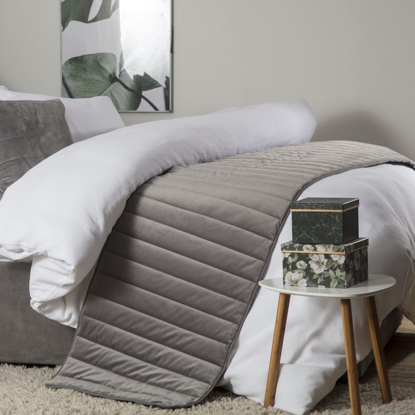 Charcoal Verona Bed Runner