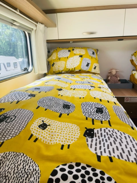 Dotty Sheep Single duvet set Ochre