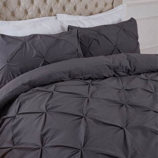 This duvet set is woven from a mix of soft cotton and polyester, making it comfortable and durable