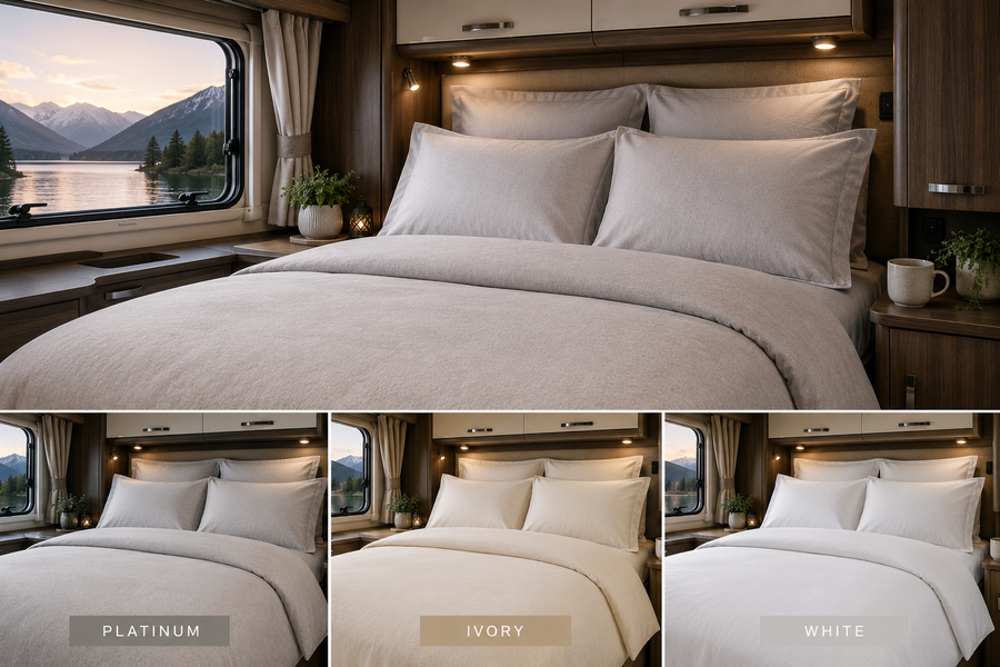 Prestige 1000 thread count Egyptian cotton caravan and motorhome bedding