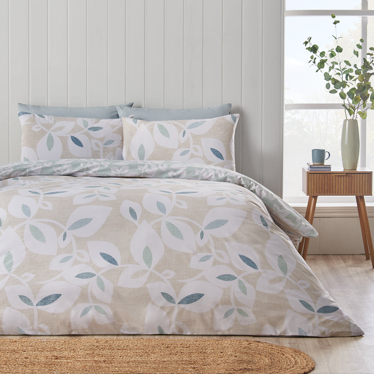 Inga Leaf Natural Duvet Set