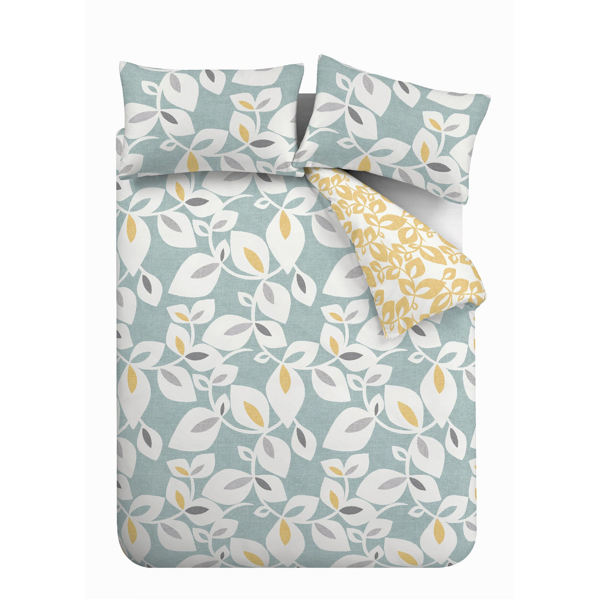 Inga Leaf Teal Green Duvet Set