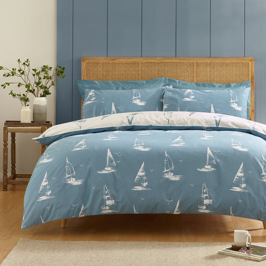 Salcombe Boats Soft Blue Duvet Set
