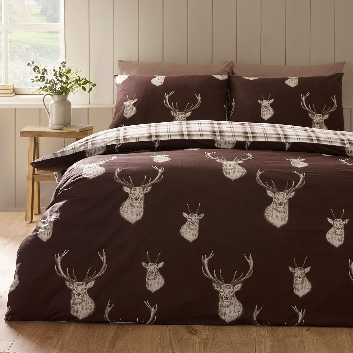 Stag Chocolate Duvet Set