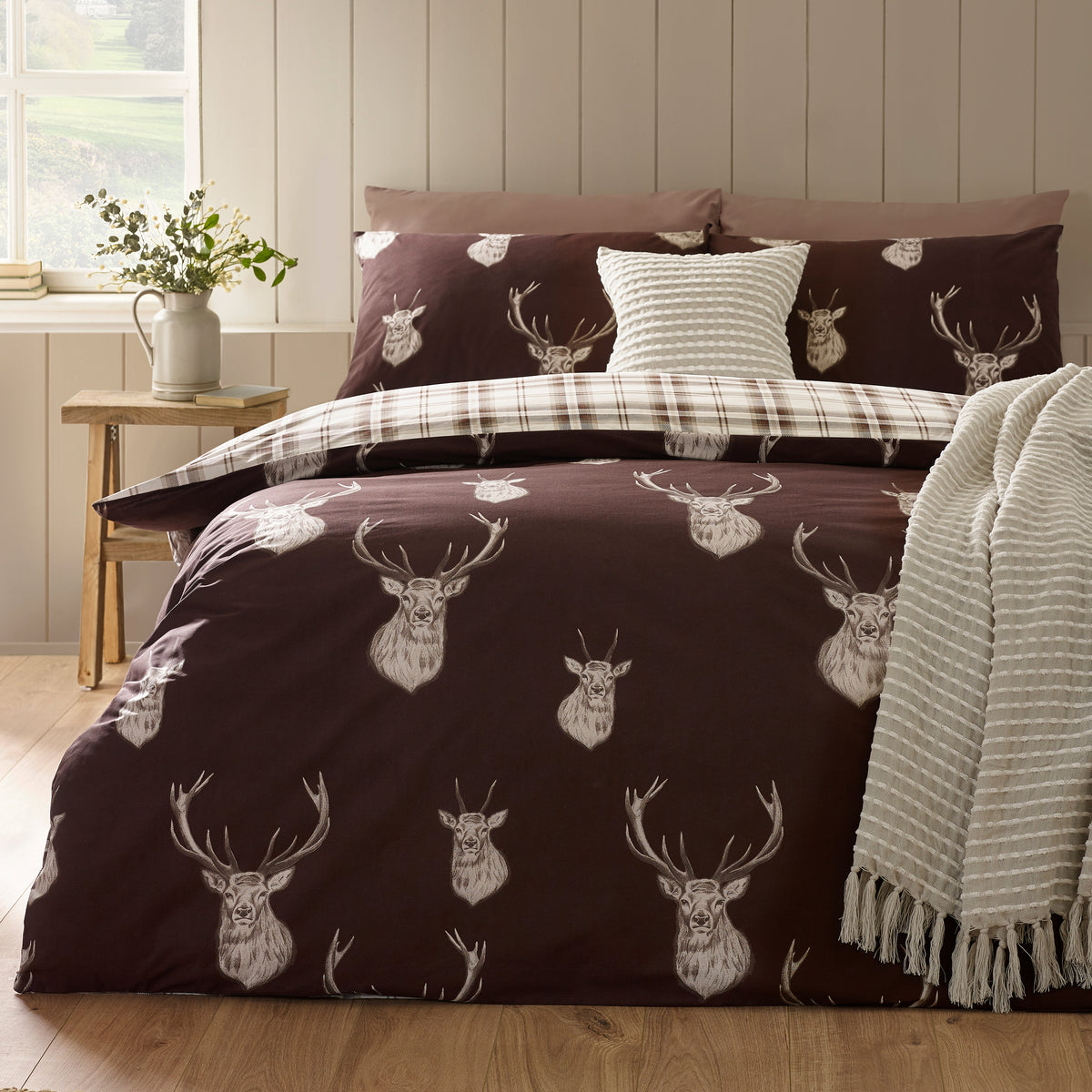 Stag Chocolate Duvet Set