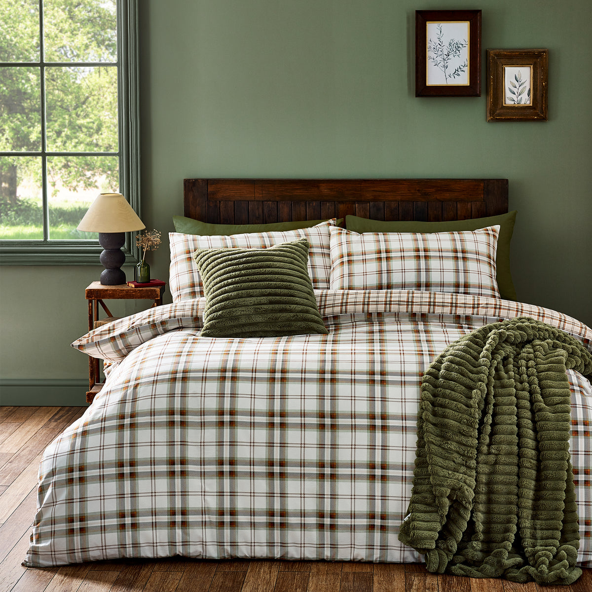 Kelso Check Burnt Orange Duvet Set