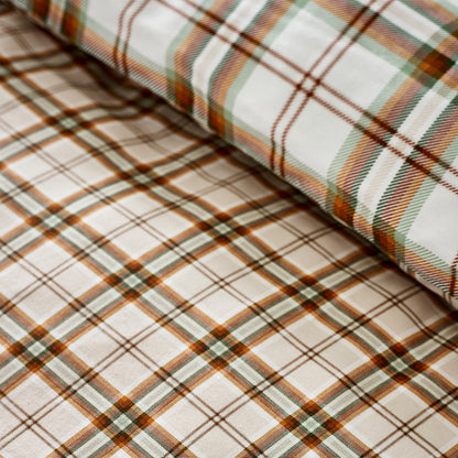 Kelso Check Burnt Orange Duvet Set