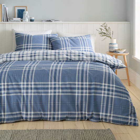 Kelso Check Blue Duvet Set