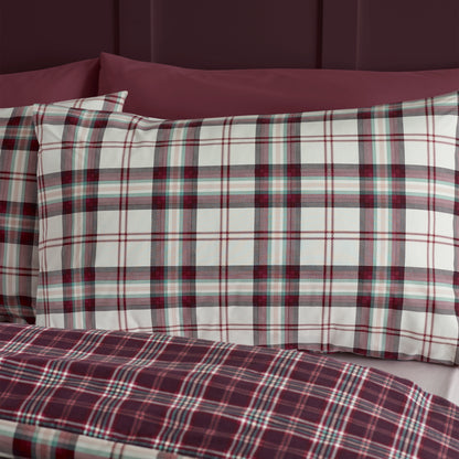 Kelso Check Plum Duvet Set