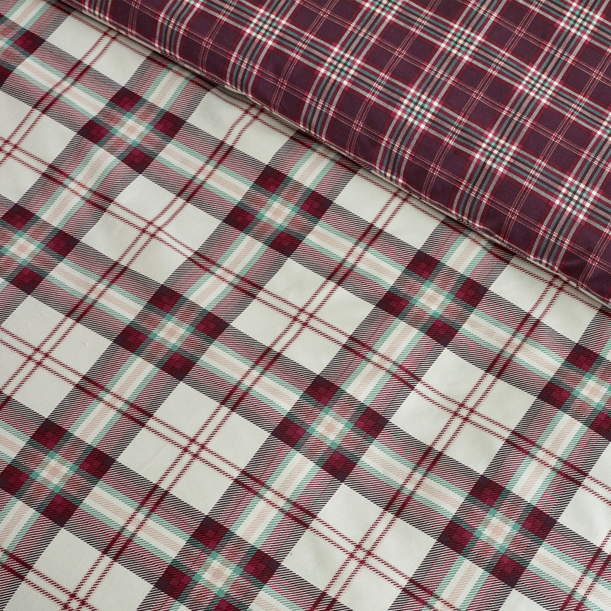 Kelso Check Plum Duvet Set