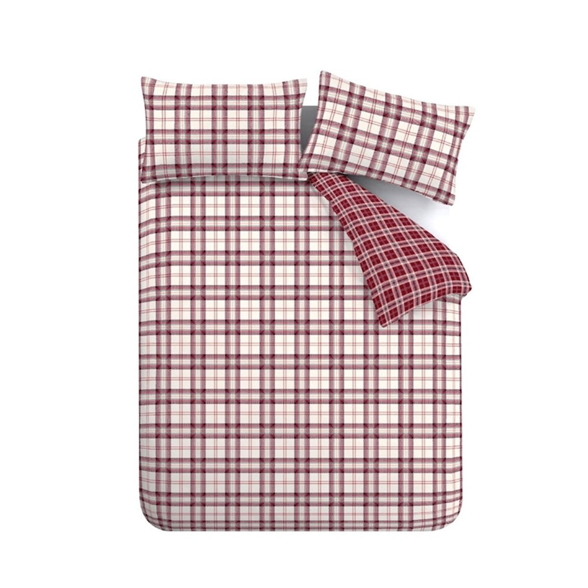 Kelso Check Plum Duvet Set