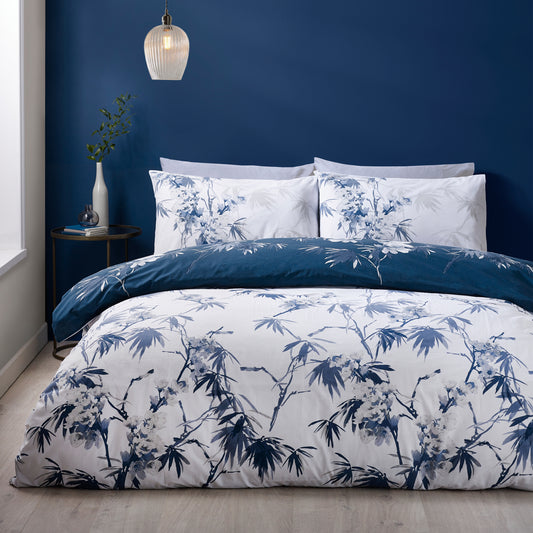 Kyoto Floral Blue Duvet Set