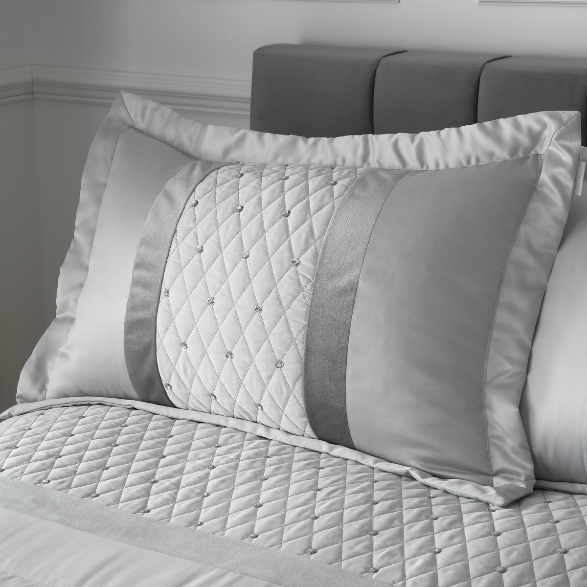 Sequin Cluster Silver Grey Duvet Set