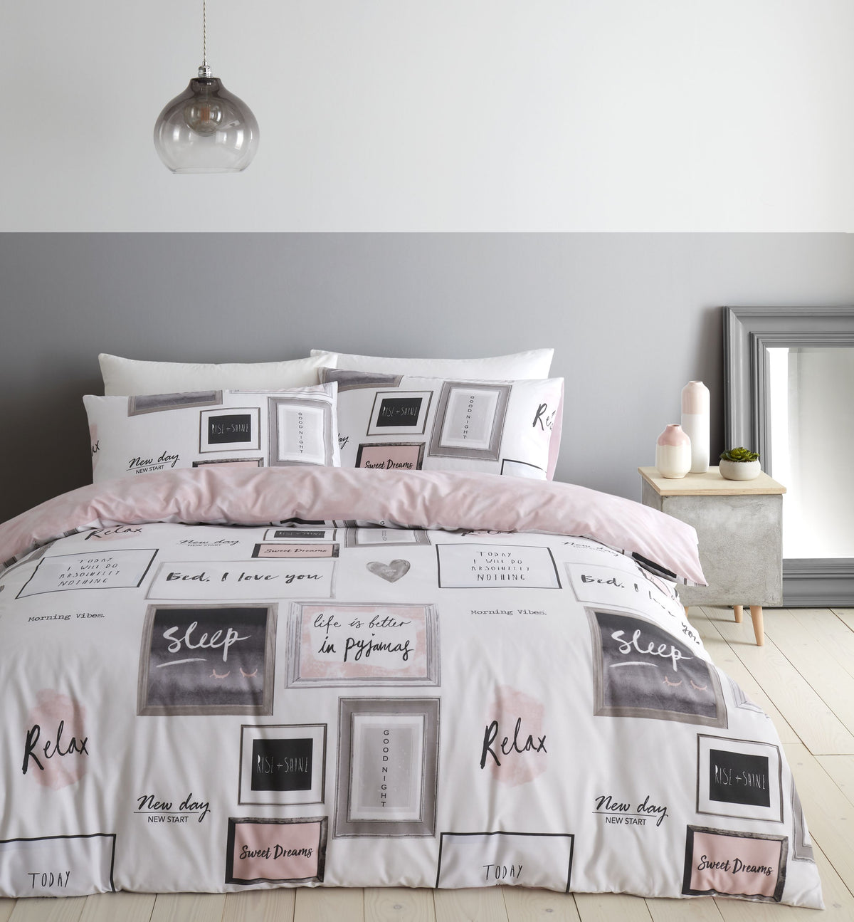 Sleep Dreams Blush Pink Duvet Set