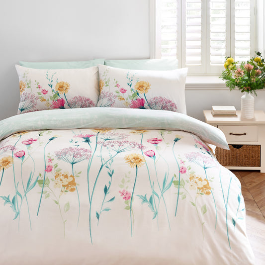 Meadowsweet Floral Bright Duvet Set