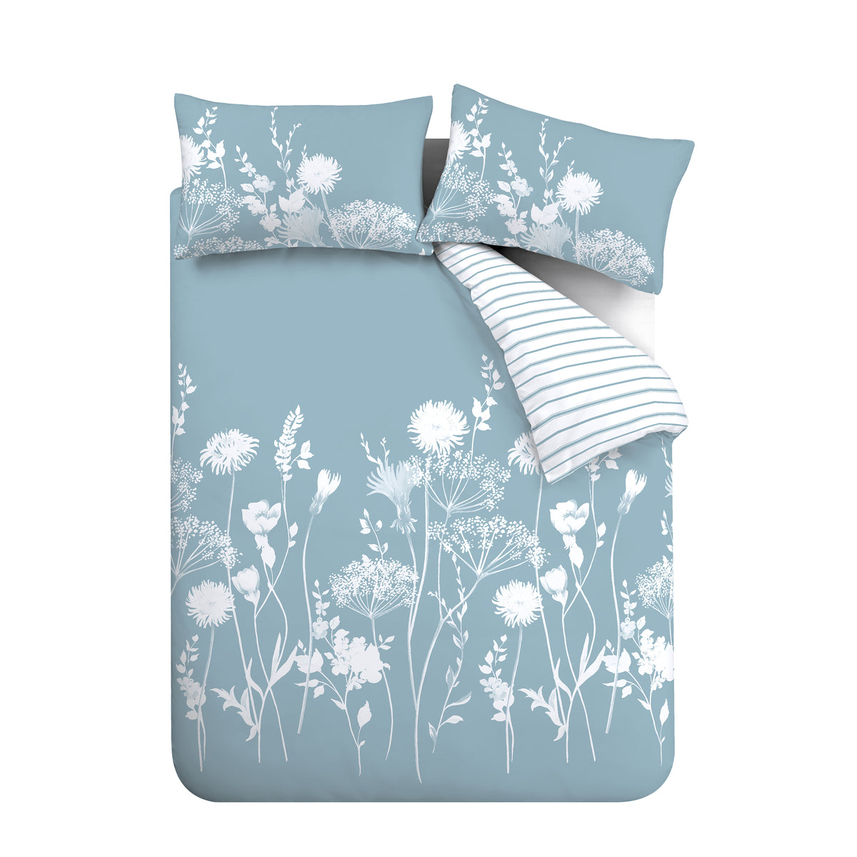 Meadowsweet Floral Blue Duvet Set