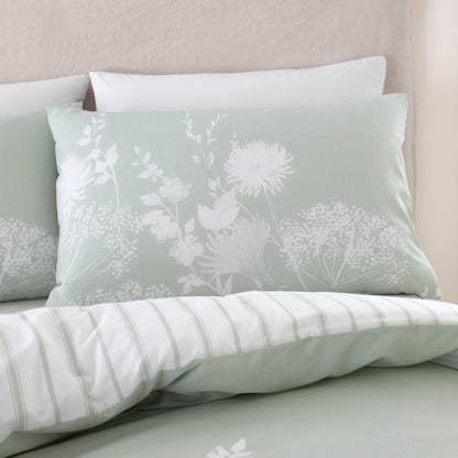 Meadowsweet Floral Green Duvet Set