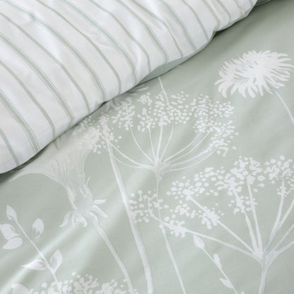 Meadowsweet Floral Green Duvet Set