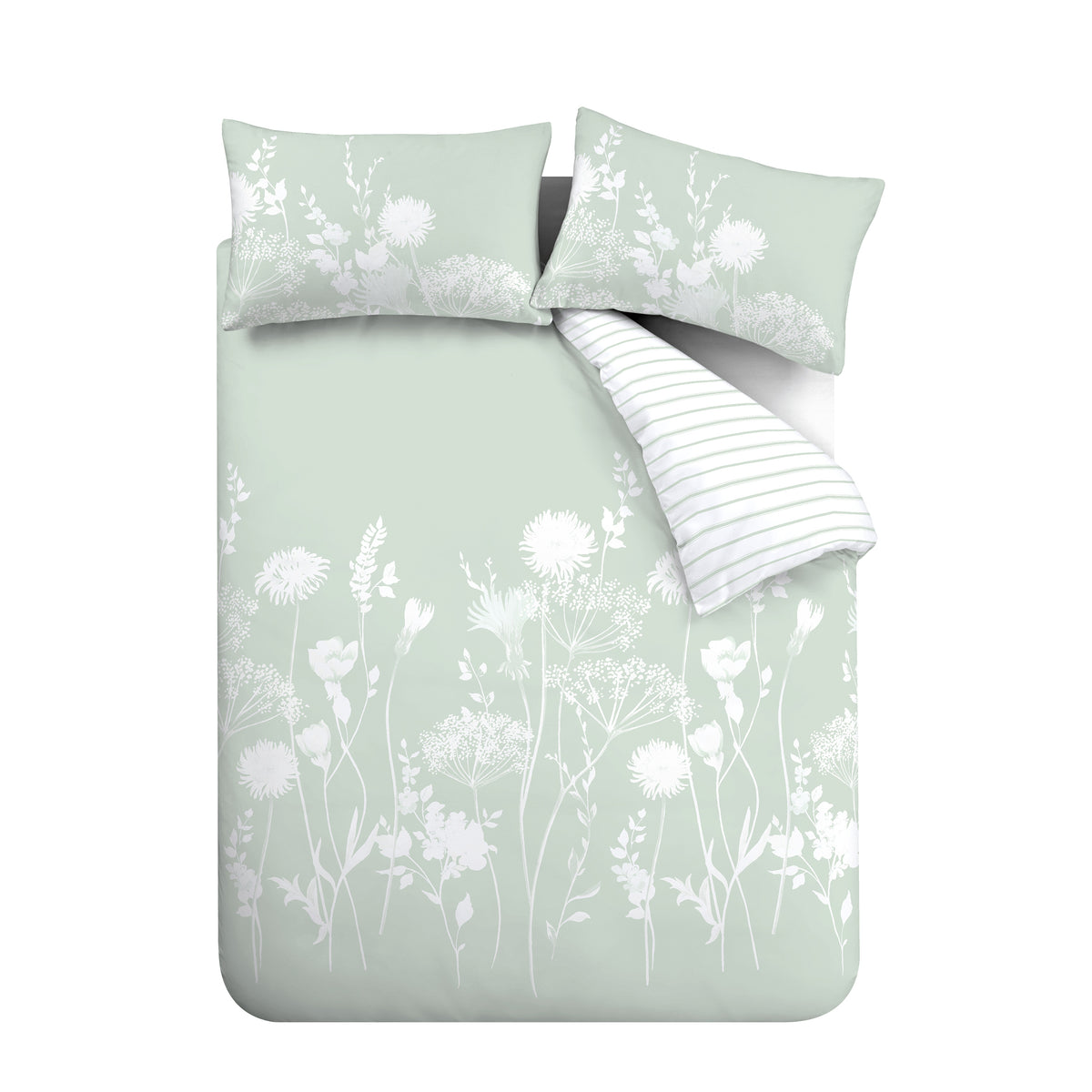 Meadowsweet Floral Green Duvet Set