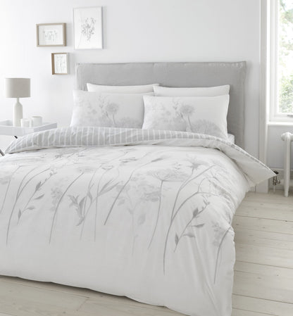 Meadowsweet Floral White Duvet Set