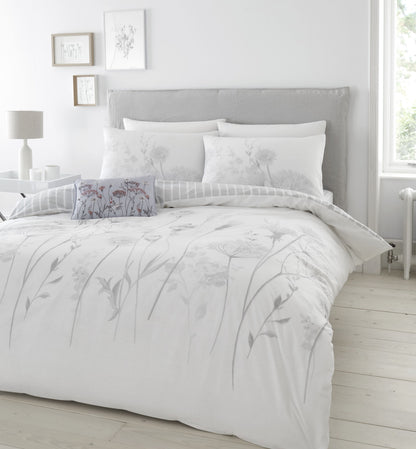 Meadowsweet Floral White Duvet Set