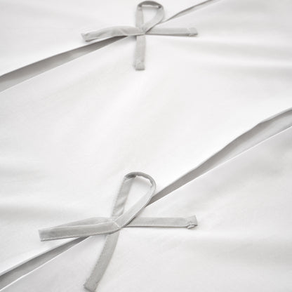 Milo Bow Grey Duvet Set