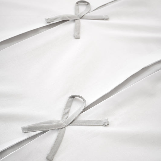 Milo Bow Grey Duvet Set