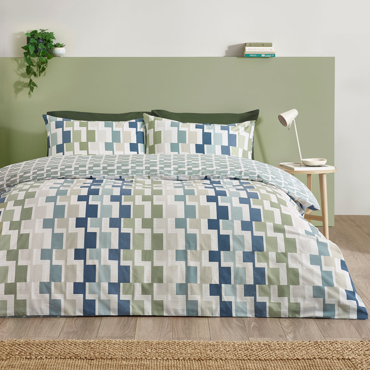 Bryson Geo Blue Duvet Set