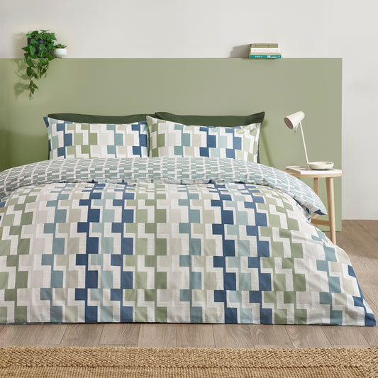 Bryson Geo Blue Duvet Set