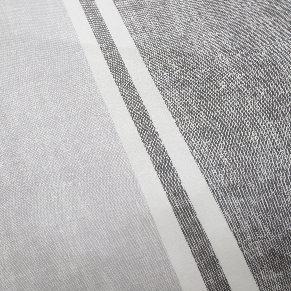 Textured Banded Stripe Charcoal Grey Duvet Set