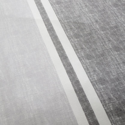 Textured Banded Stripe Charcoal Grey Duvet Set