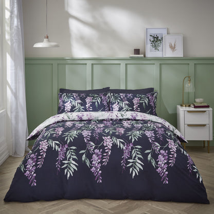 Wisteria White & Navy Duvet Set