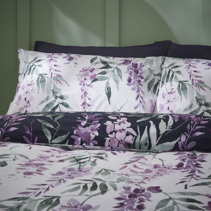 Wisteria White & Navy Duvet Set