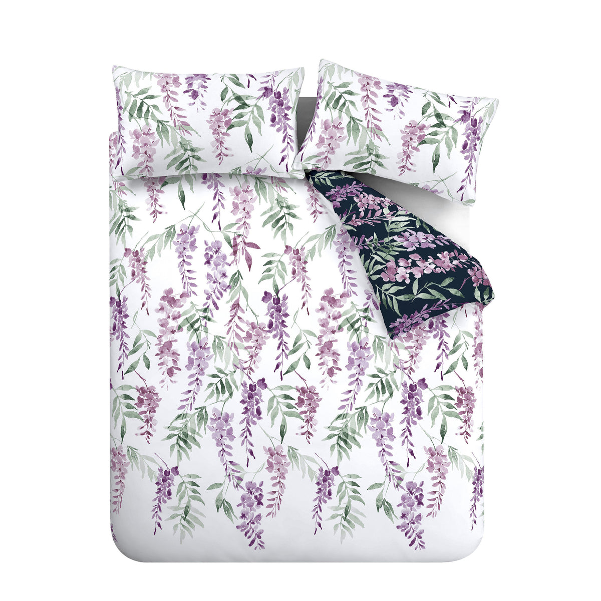 Wisteria White & Navy Duvet Set