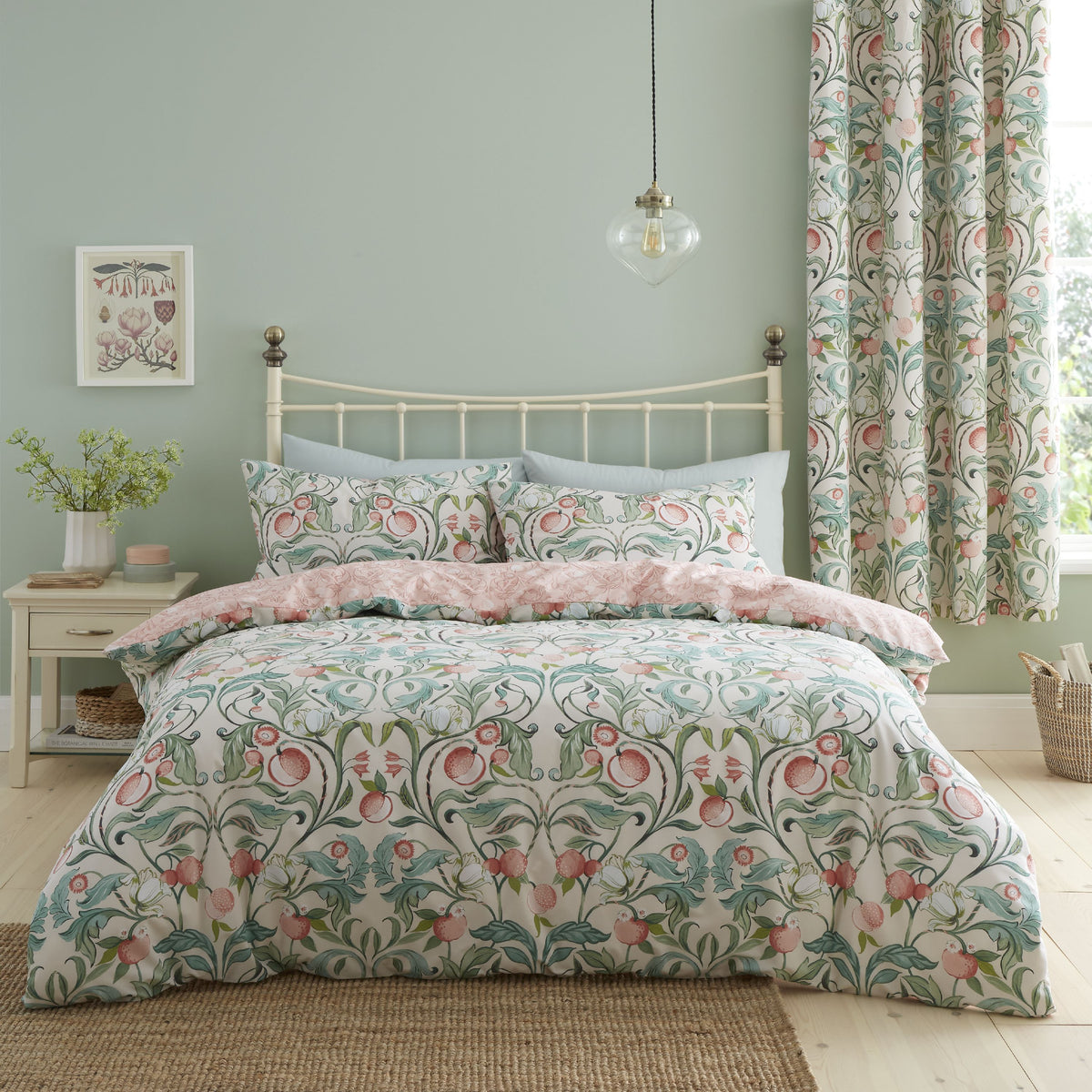 Clarence Floral Natural Duvet Set