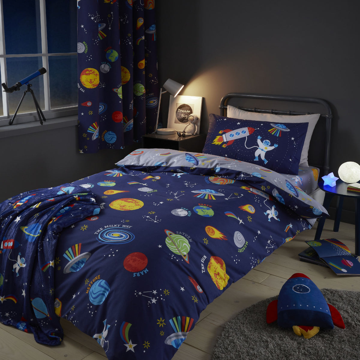 Lost In Space Blue Duvet Set