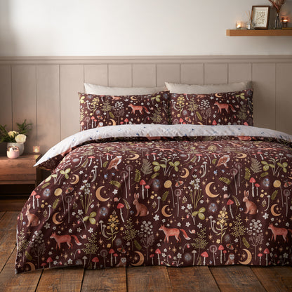 Enchanted Twilight Animals Chocolate Duvet Set