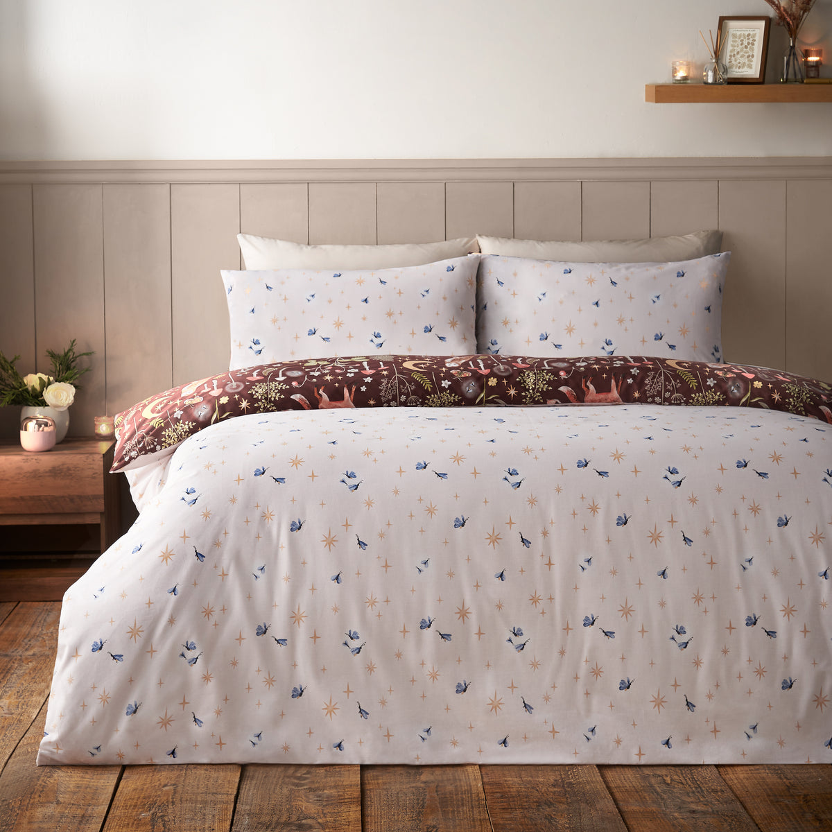 Enchanted Twilight Animals Chocolate Duvet Set
