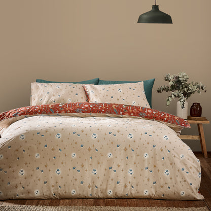 Enchanted Twilight Animals Burnt Orange Duvet Set