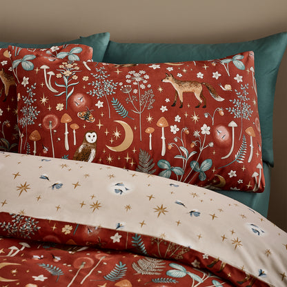 Enchanted Twilight Animals Burnt Orange Duvet Set
