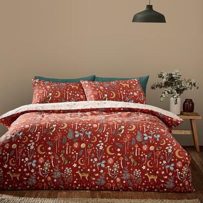 Enchanted Twilight Animals Burnt Orange Duvet Set