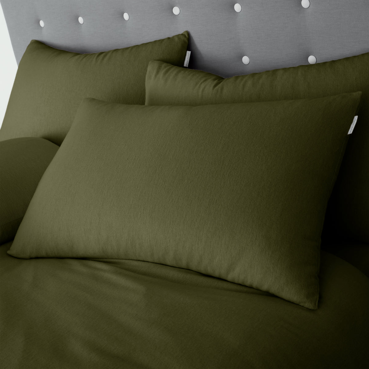Green Duvet Set Brushed Cotton